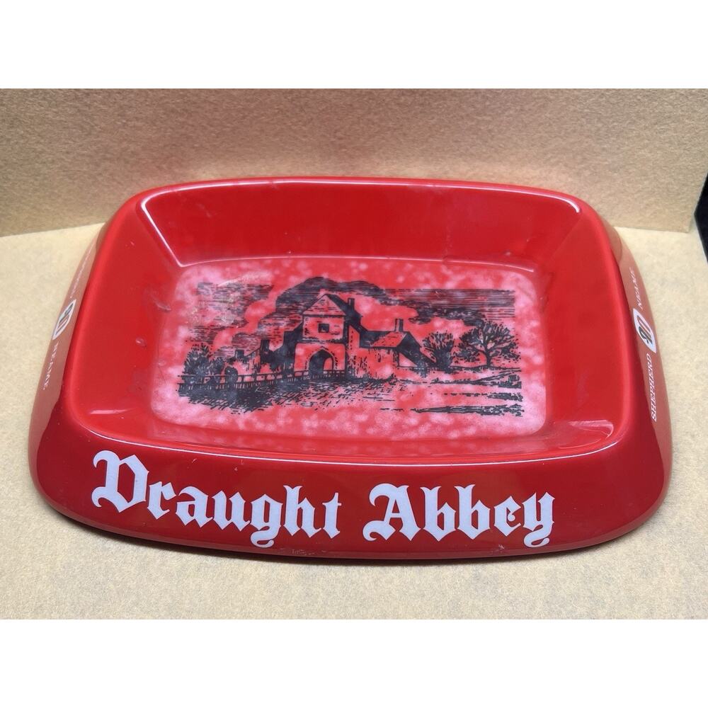 Draught Abbey Shepherd Neame Red Ashtray. - Picture 3 of 7
